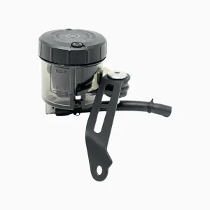 Ricambio Kit Serbatoio Olio Freno Brembo Vaschetta 45cc Fume S45 Staffa Nero Satinato Uscita 90 Gradi RCS